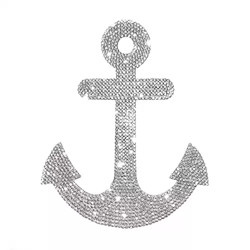 Nautical Anchor Bling Decal 5'' Height