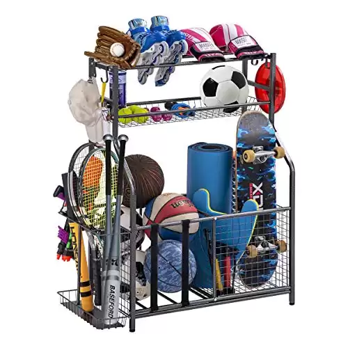 Garage Sports Equipment Storage Organizer