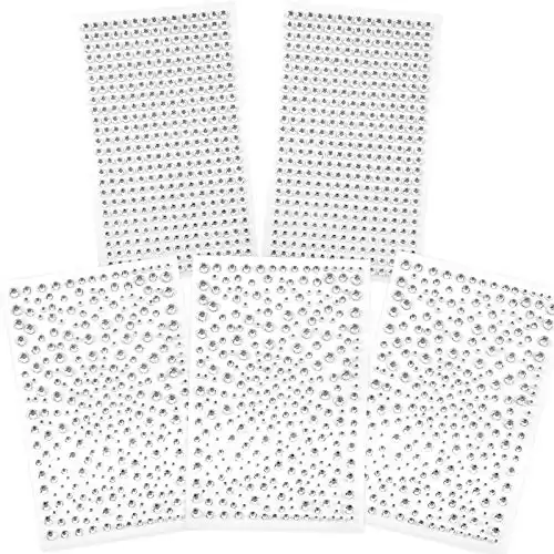 OUTUXED 1725pcs Rhinestones Stickers Self Adhesive