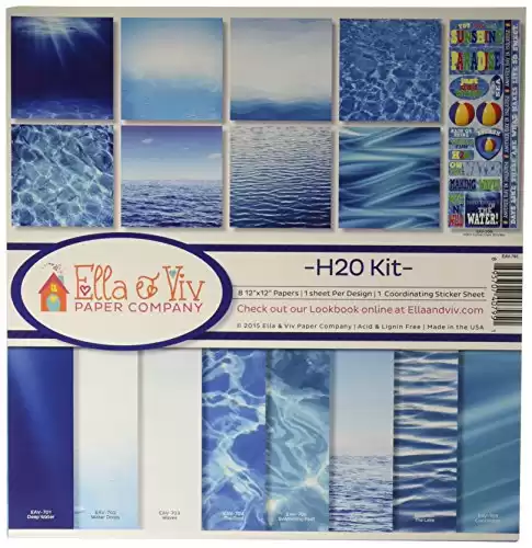 Reminisce EAV-795 H2O Collection Kit Blue, 12x12 inches